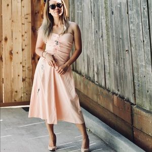Vintage Midi bare shoulder Dress